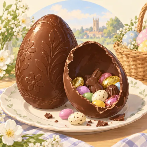 チョコレートの卵(chocolate egg)のイラスト