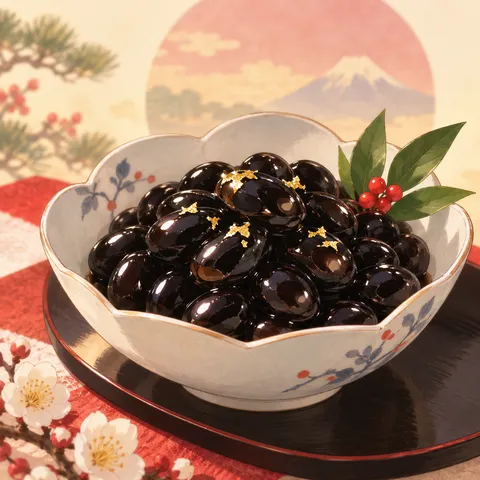 黒豆(kuromame (sweet black beans))のイラスト
