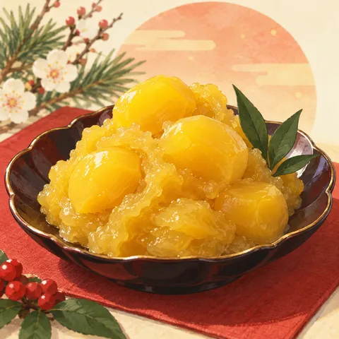 栗きんとん(kuri kinton (sweet chestnut paste))のイラスト