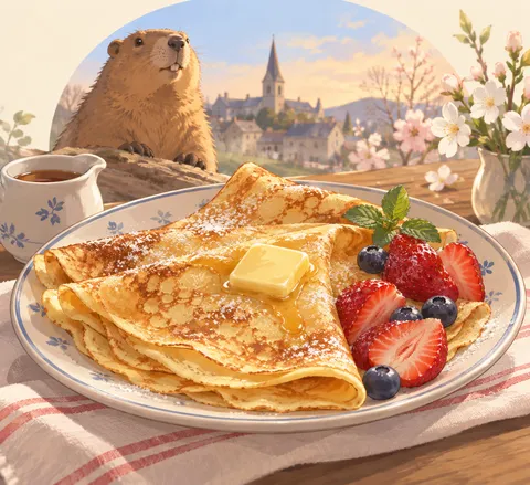 クレープ(crêpes)のイラスト