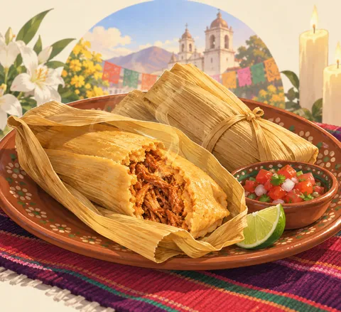 タマレス(tamales)のイラスト