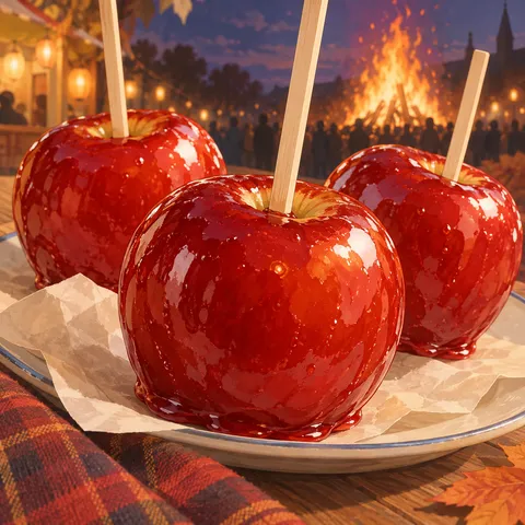 トフィー・アップル(toffee apple)のイラスト