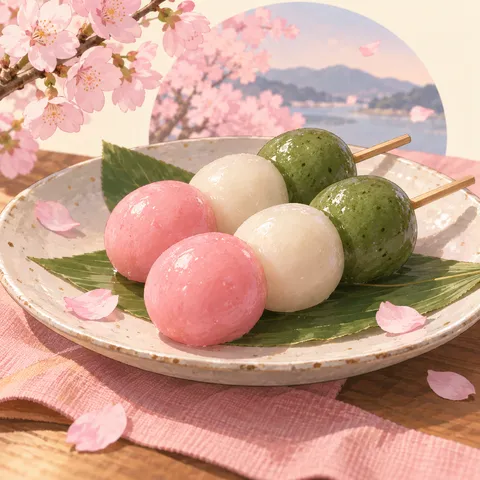 花見団子(hanami dango)のイラスト