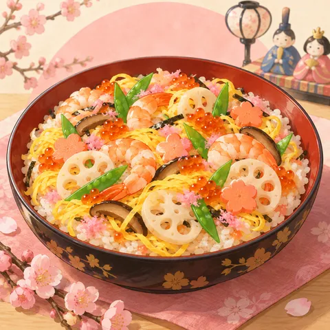 ちらし寿司(chirashi-zushi)のイラスト