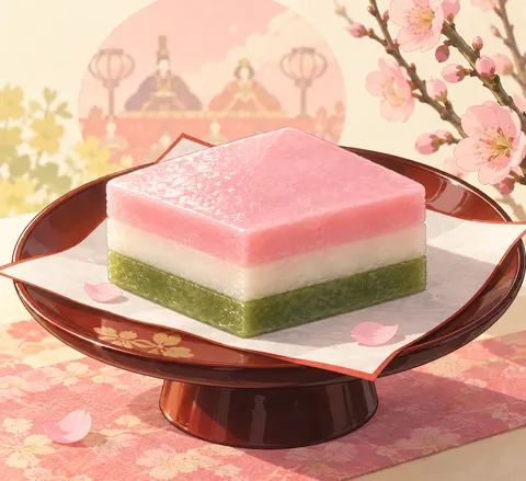 菱餅(hishi-mochi)のイラスト