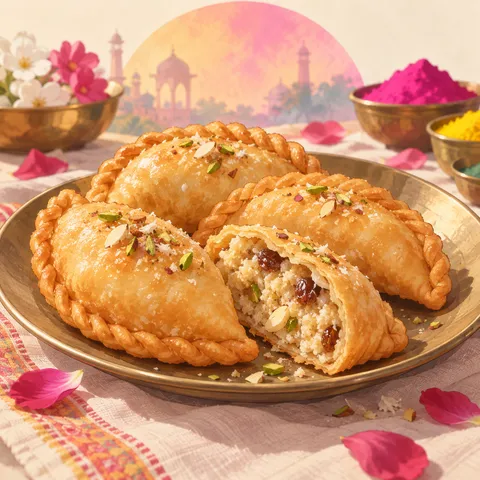 グジヤ(gujiya)のイラスト