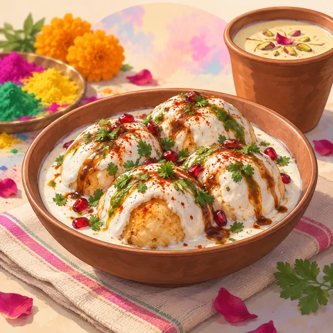 ダヒ・ヴァダ(dahi vada)のイラスト