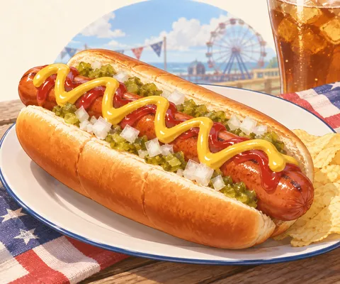 ホットドッグ(hot dog)のイラスト