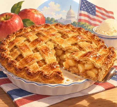 アップルパイ(apple pie)のイラスト