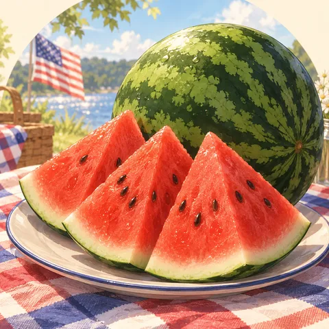 スイカ(watermelon)のイラスト
