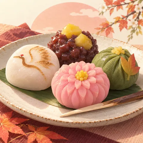 和菓子(Japanese sweets)のイラスト