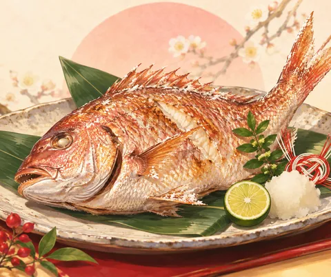 鯛(sea bream)のイラスト