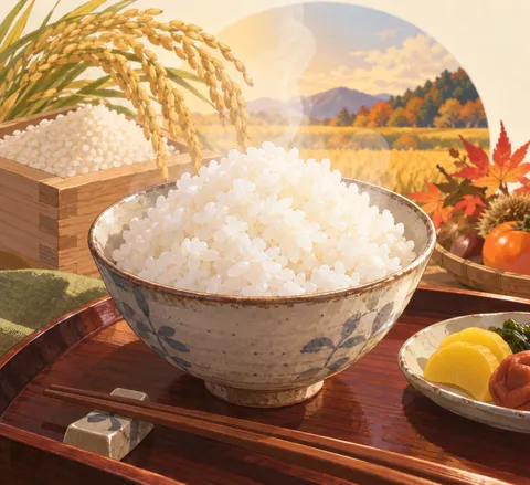 新米(new rice)のイラスト