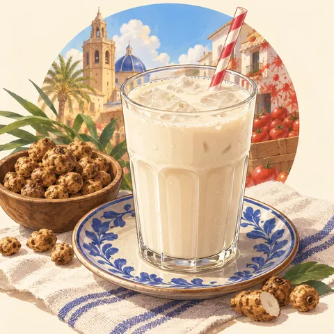 オルチャータ(horchata)のイラスト