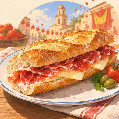 ボカディージョ(bocadillo)のイラスト