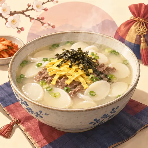 トックク(tteokguk)のイラスト
