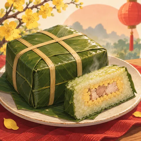 バインチュン(banh chung)のイラスト