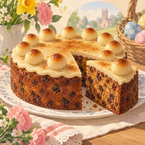 シムネル・ケーキ(simnel cake)のイラスト