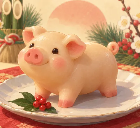 マジパンのブタ(marzipan pig)のイラスト