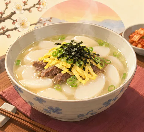 トックク(tteokguk)のイラスト