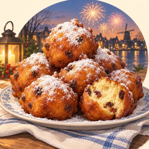 オリーボーレン(oliebollen)のイラスト