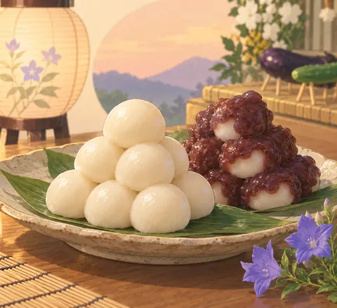 お供えの団子(Obon dumplings)のイラスト