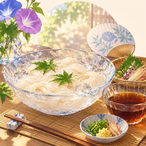 そうめん(somen noodles)のイラスト