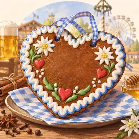 レープクーヘン(gingerbread (Lebkuchen))のイラスト