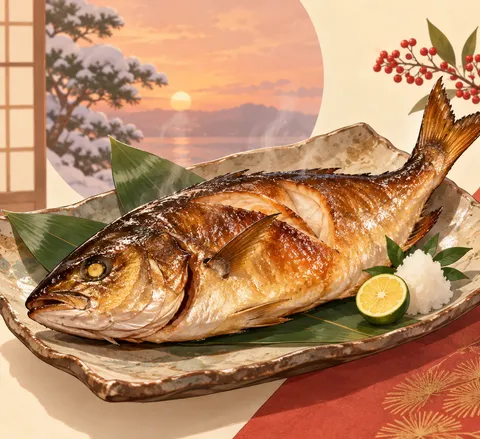 年取り魚(year-end fish)のイラスト