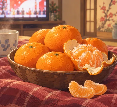 みかん(mandarin orange)のイラスト