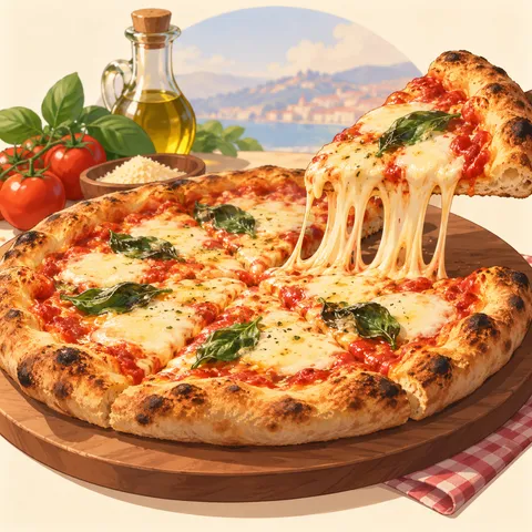 ピザ(pizza pie)のイラスト