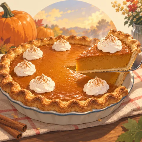 パンプキンパイ(pumpkin pie)のイラスト
