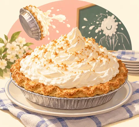 クリームパイ(cream pie)のイラスト
