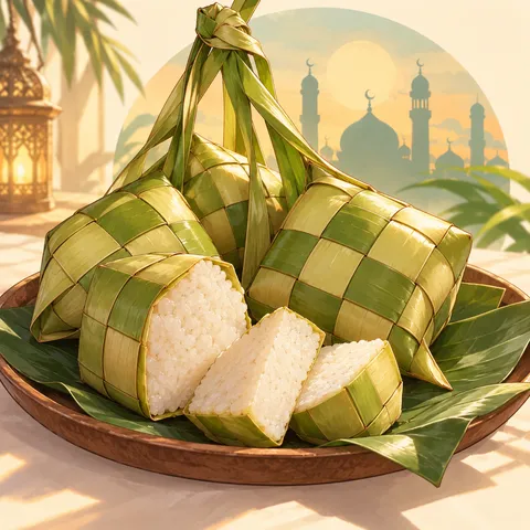クトゥパット(ketupat)のイラスト
