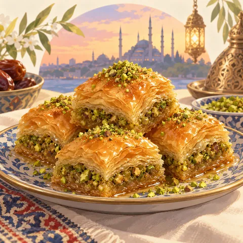 バクラヴァ(baklava)のイラスト