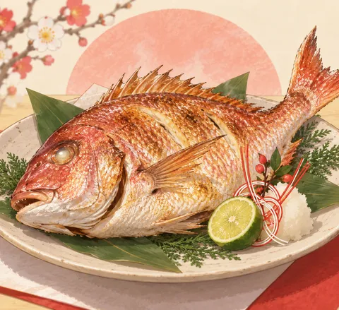 鯛(tai (sea bream))のイラスト