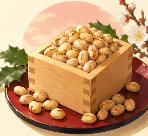 福豆(roasted soybeans)のイラスト