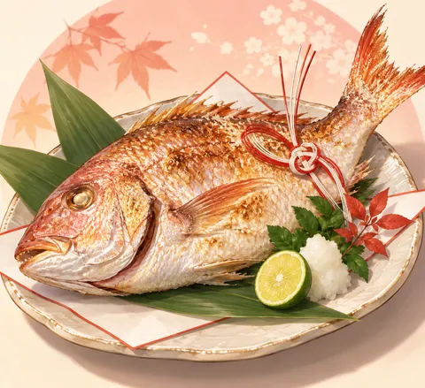 鯛(sea bream)のイラスト