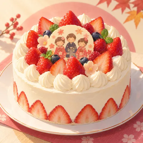 お祝いのケーキ(celebration cake)のイラスト