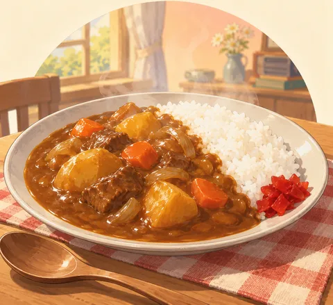 カレーライス(curry and rice)のイラスト