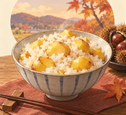 栗ごはん(chestnut rice)のイラスト
