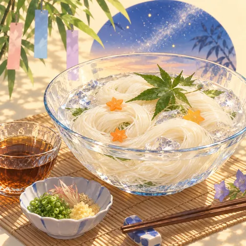 そうめん(somen noodles)のイラスト