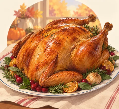 ローストターキー(roast turkey)のイラスト