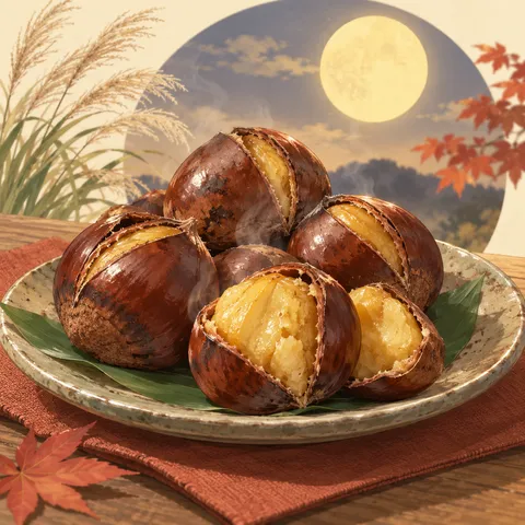 栗(chestnuts)のイラスト