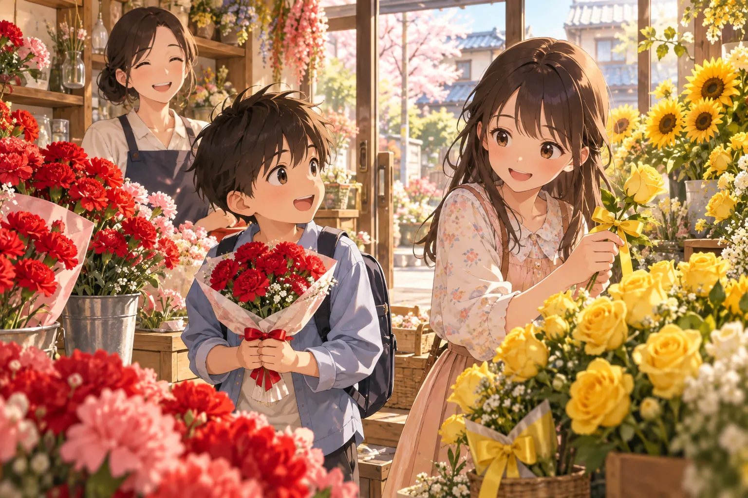 日本の母の日・父の日（Mother's Day & Father's Day in Japan）のイラスト