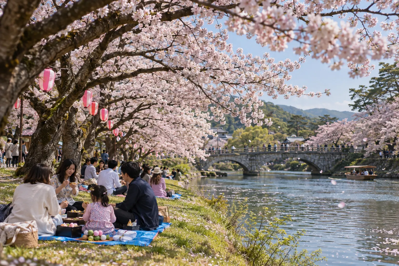お花見（Hanami (Cherry Blossom Viewing)）の風景