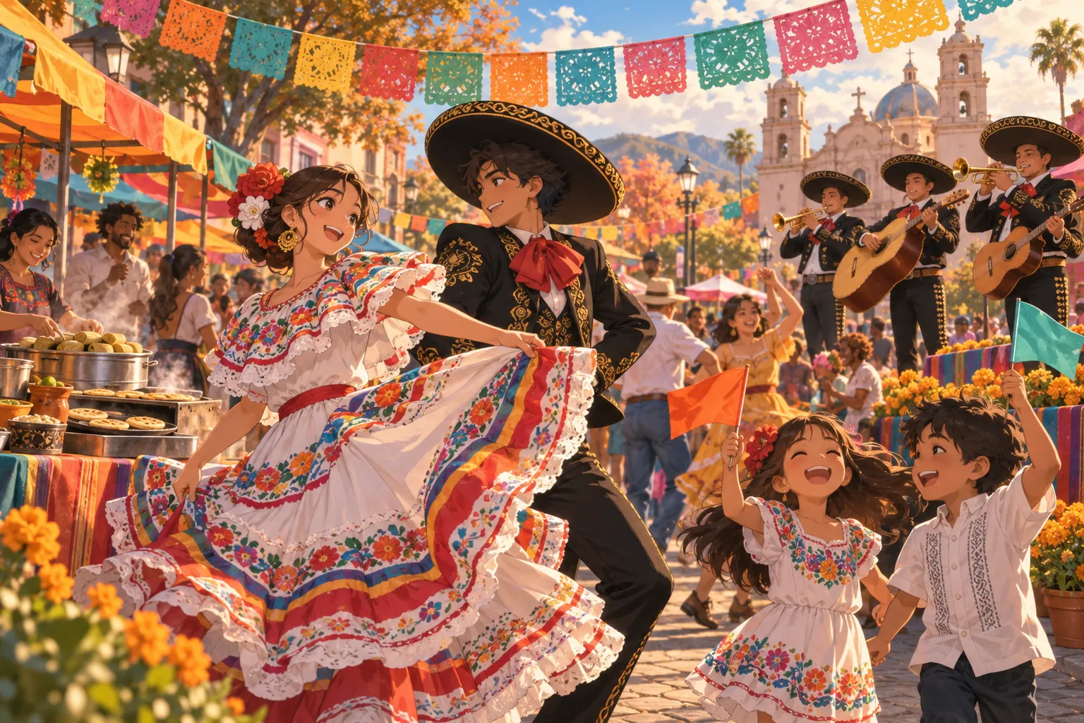 ヒスパニック文化継承月間（Hispanic Heritage Month）のイラスト