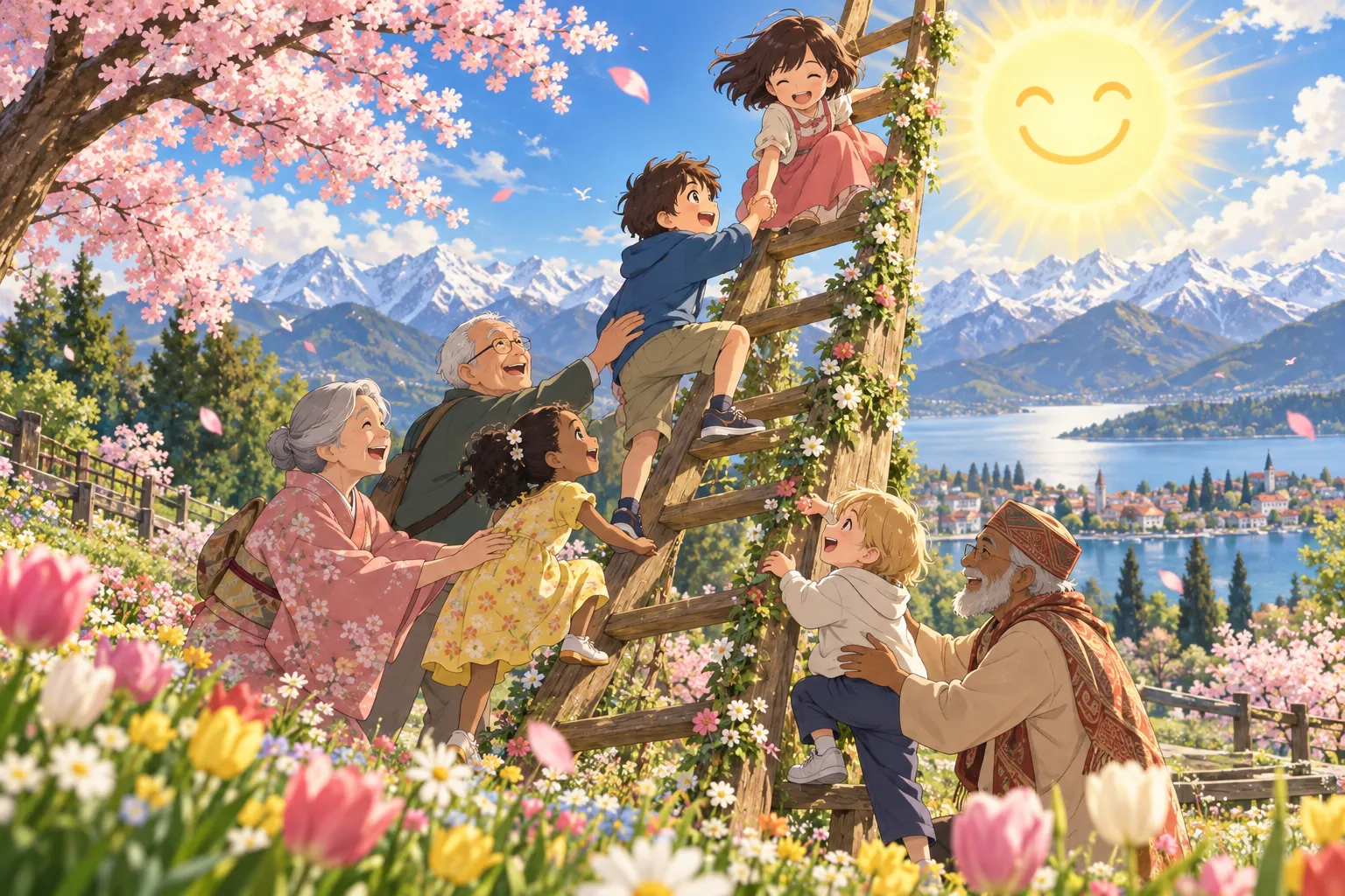国際幸福デー（International Day of Happiness）のイラスト