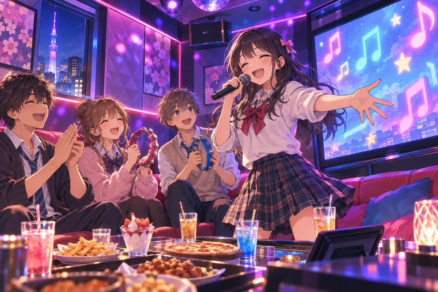 カラオケ文化の日（10月17日）（Karaoke Culture Day）のイラスト