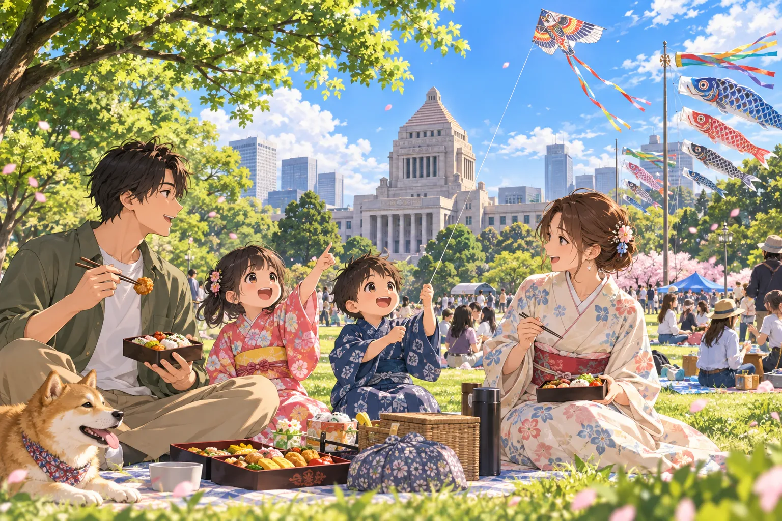 憲法記念日(Constitution Memorial Day)のイラスト